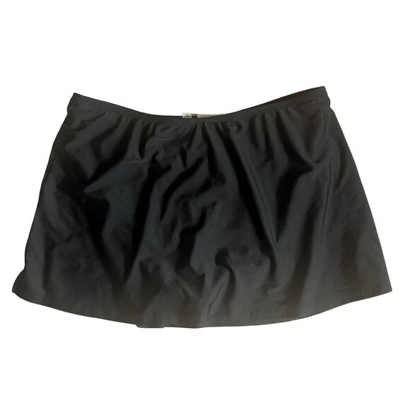 NWOT Croft & Barrow Black Swim Skirt Bottom Size 16 Built-In Briefs - Picture 4 of 6